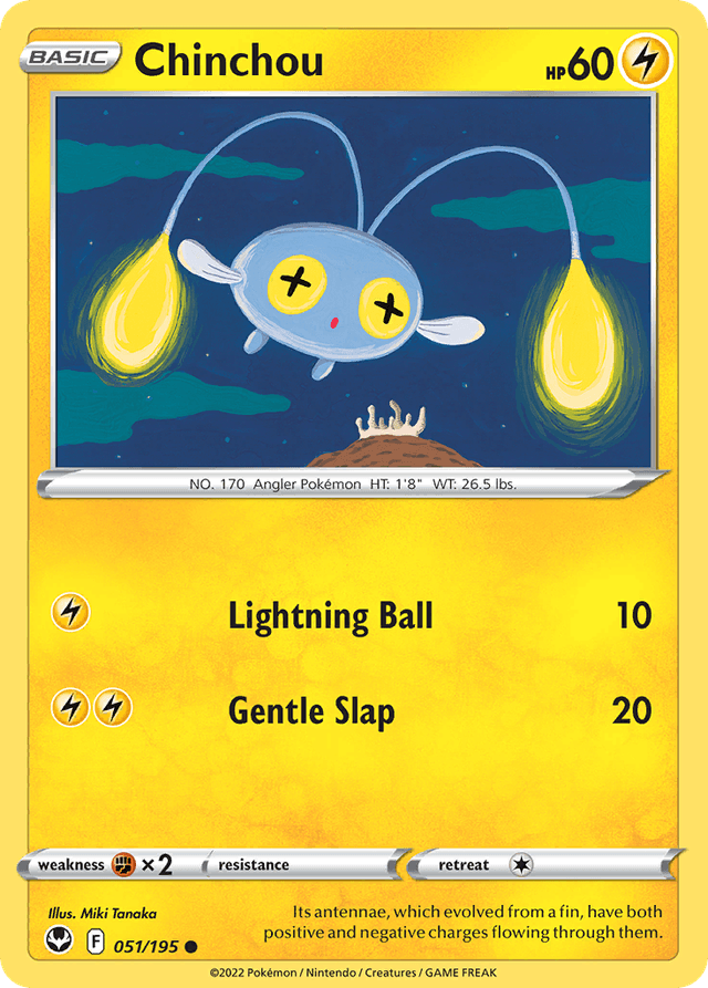 Carta Chinchou 51/195 do set Silver Tempest — Pokémon TCG | Bynx