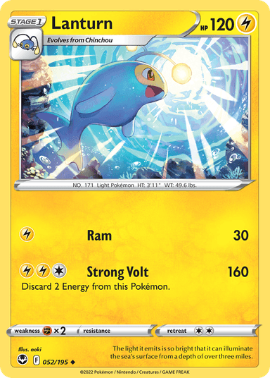 Carta Lanturn 52/195 do set Silver Tempest — Pokémon TCG | Bynx