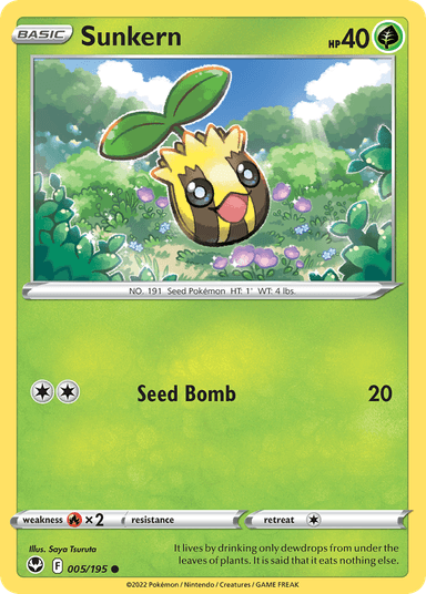 Carta Sunkern 5/195 do set Silver Tempest — Pokémon TCG | Bynx