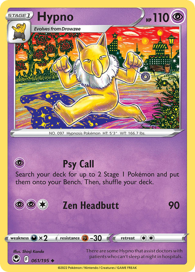 Carta Hypno 61/195 do set Silver Tempest — Pokémon TCG | Bynx