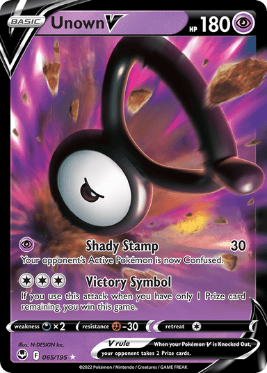 Carta Unown V 65/195 do set Silver Tempest — Pokémon TCG | Bynx