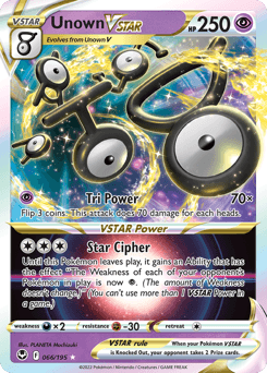 Unown VSTAR 66 — Silver Tempest