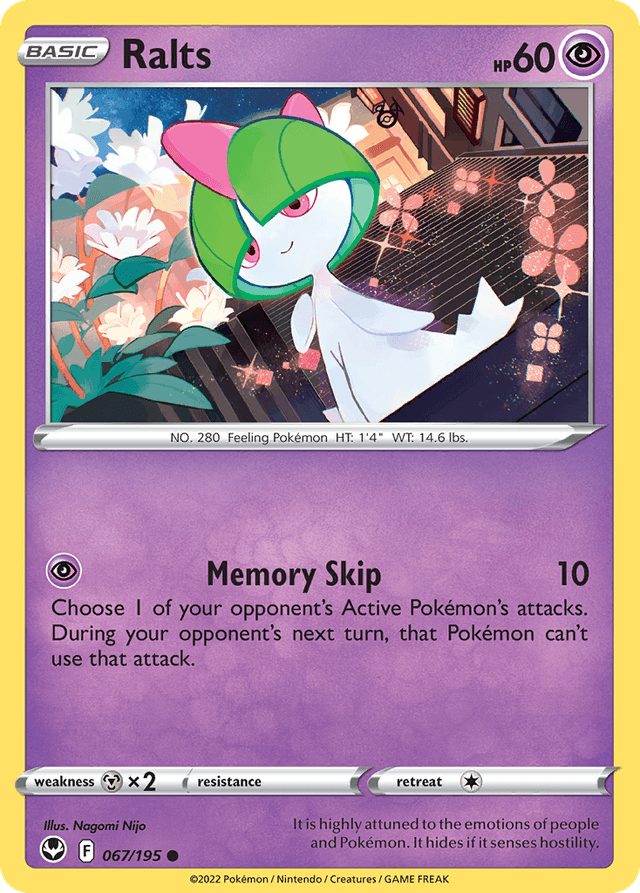 Carta Ralts 67/195 do set Silver Tempest — Pokémon TCG | Bynx