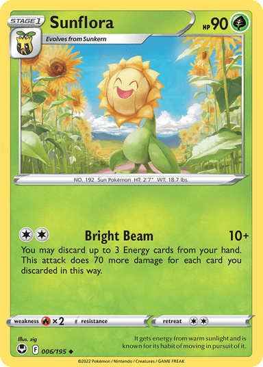 Carta Sunflora 6/195 do set Silver Tempest — Pokémon TCG | Bynx
