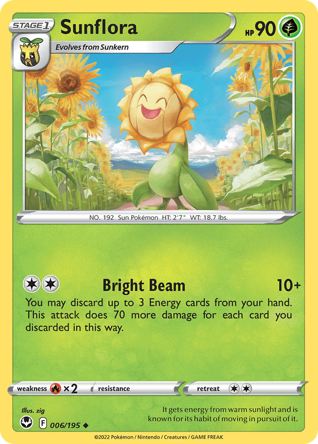 Carta Sunflora 6/195 do set Silver Tempest — Pokémon TCG | Bynx
