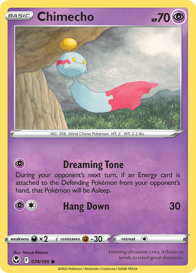 Carta Chimecho 74/195 do set Silver Tempest — Pokémon TCG | Bynx