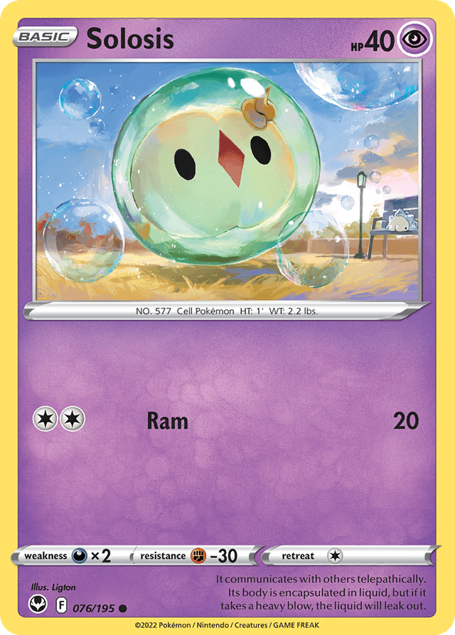 Carta Solosis 76/195 do set Silver Tempest — Pokémon TCG | Bynx