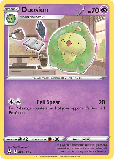Carta Duosion 77/195 do set Silver Tempest — Pokémon TCG | Bynx