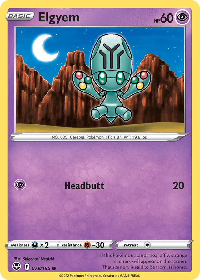 Carta Elgyem 79/195 do set Silver Tempest — Pokémon TCG | Bynx