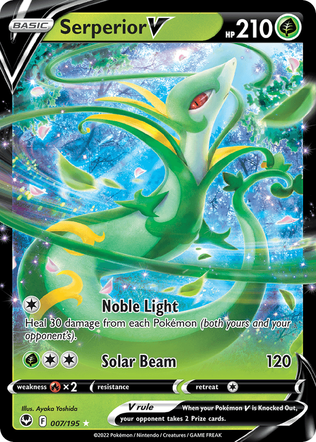 Carta Serperior V 7/195 do set Silver Tempest — Pokémon TCG | Bynx