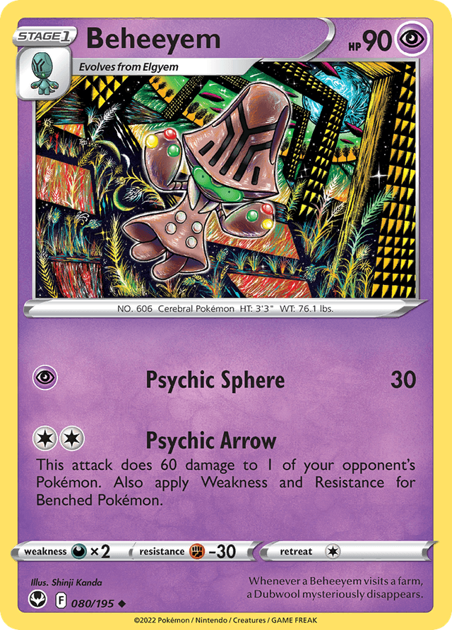 Carta Beheeyem 80/195 do set Silver Tempest — Pokémon TCG | Bynx