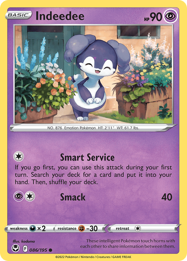 Carta Indeedee 86/195 do set Silver Tempest — Pokémon TCG | Bynx