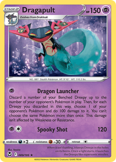 Carta Dragapult 89/195 do set Silver Tempest — Pokémon TCG | Bynx