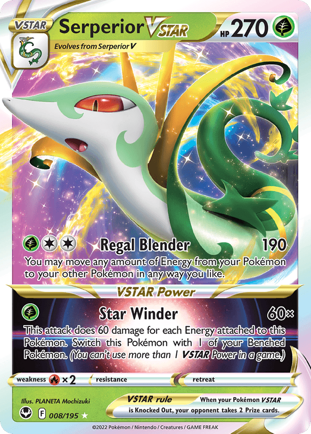 Carta Serperior VSTAR 8/195 do set Silver Tempest — Pokémon TCG | Bynx
