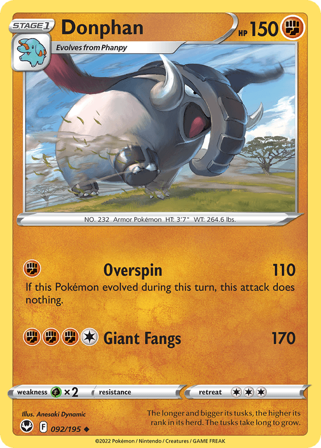 Carta Donphan 92/195 do set Silver Tempest — Pokémon TCG | Bynx