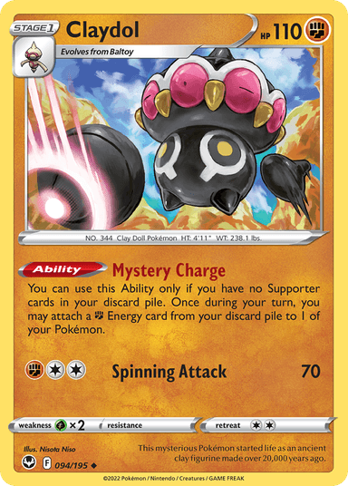 Carta Claydol 94/195 do set Silver Tempest — Pokémon TCG | Bynx