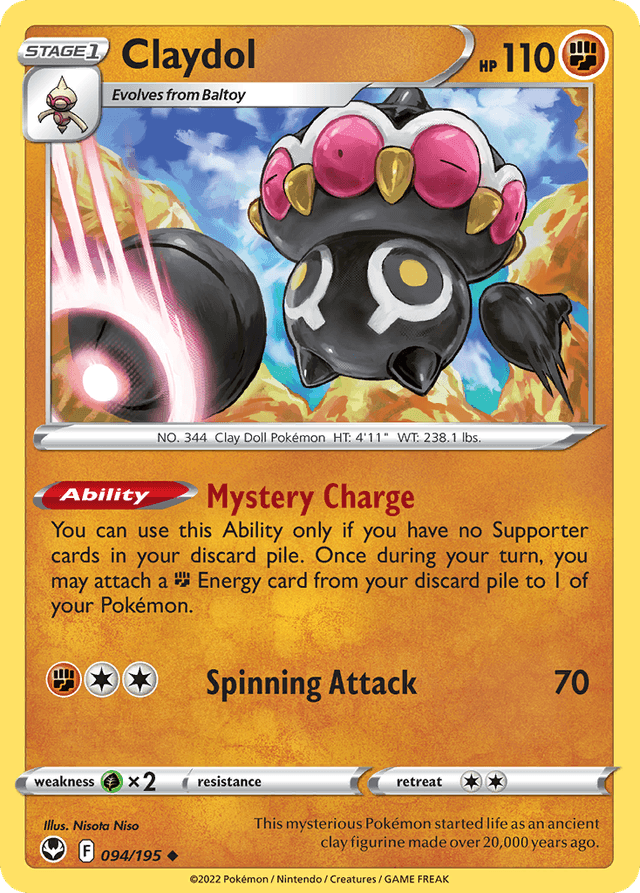 Carta Claydol 94/195 do set Silver Tempest — Pokémon TCG | Bynx