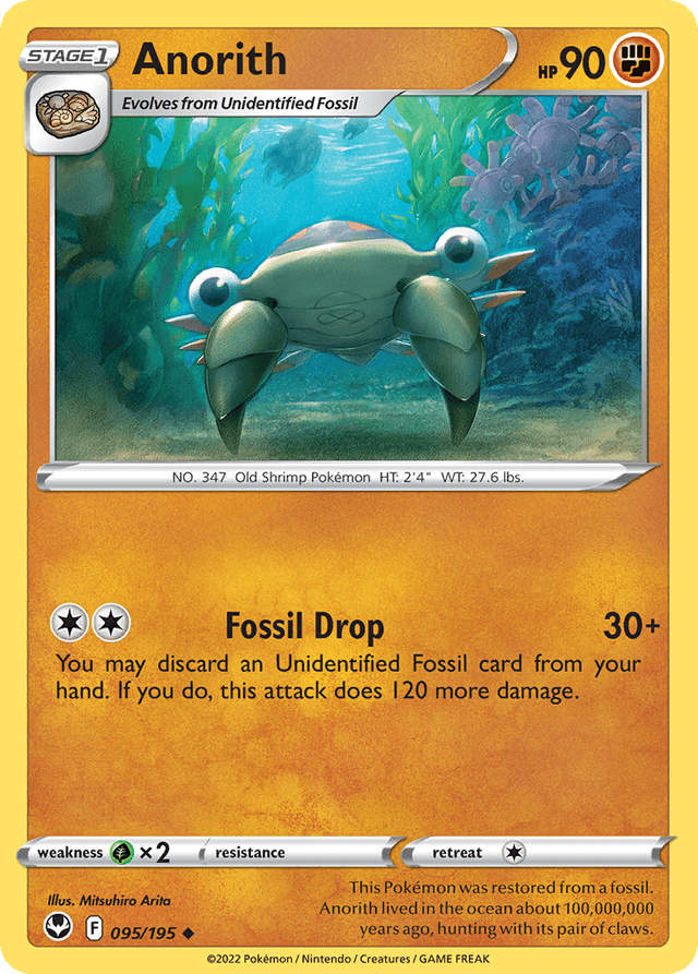Carta Anorith 95/195 do set Silver Tempest — Pokémon TCG | Bynx