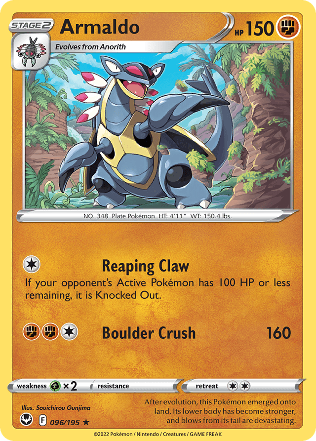 Carta Armaldo 96/195 do set Silver Tempest — Pokémon TCG | Bynx