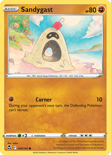 Carta Sandygast 99/195 do set Silver Tempest — Pokémon TCG | Bynx