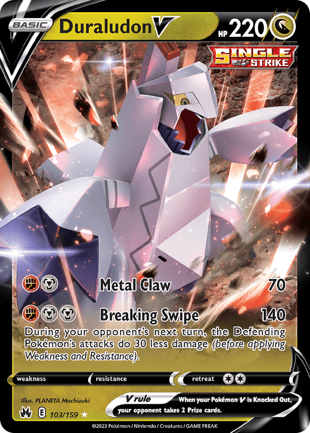 Carta Duraludon V 103/159 do set Crown Zenith — Pokémon TCG | Bynx