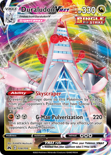 Carta Duraludon VMAX 104/159 do set Crown Zenith — Pokémon TCG | Bynx