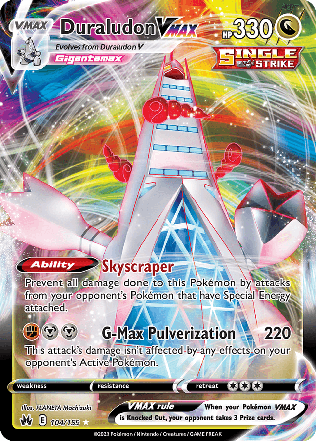 Carta Duraludon VMAX 104/159 do set Crown Zenith — Pokémon TCG | Bynx