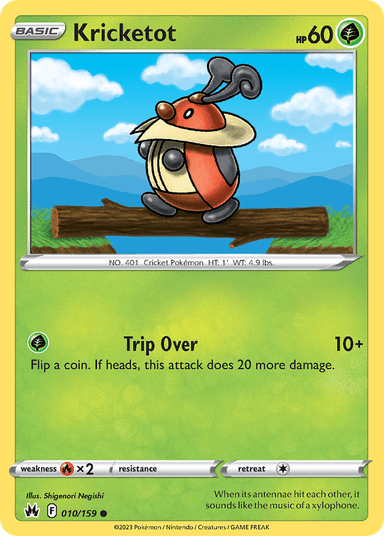 Carta Kricketot 10/159 do set Crown Zenith — Pokémon TCG | Bynx