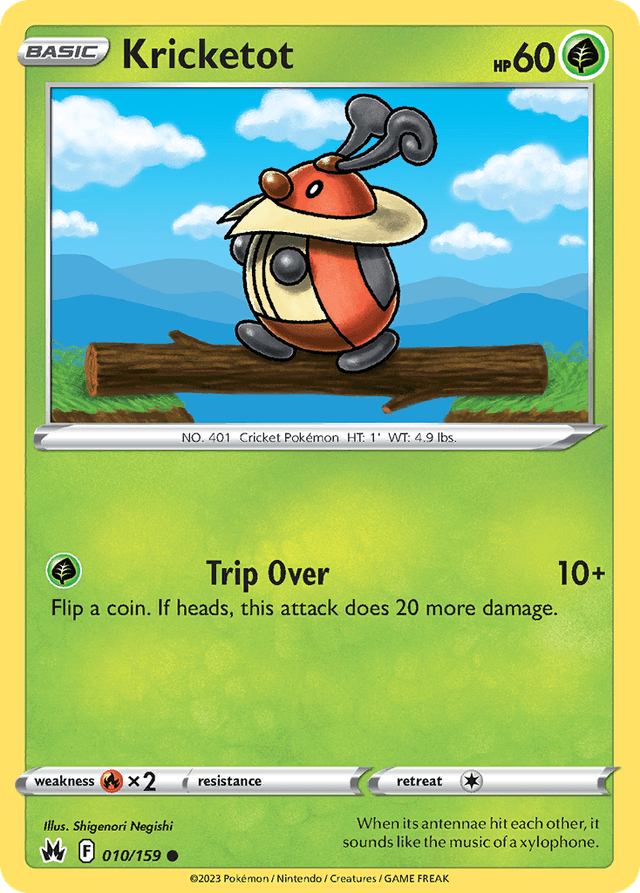 Carta Kricketot 10/159 do set Crown Zenith — Pokémon TCG | Bynx
