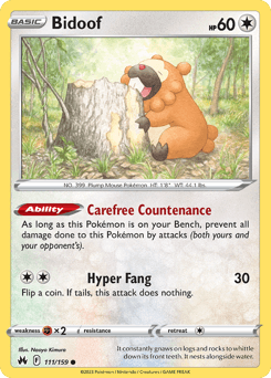 Bidoof 111 — Crown Zenith