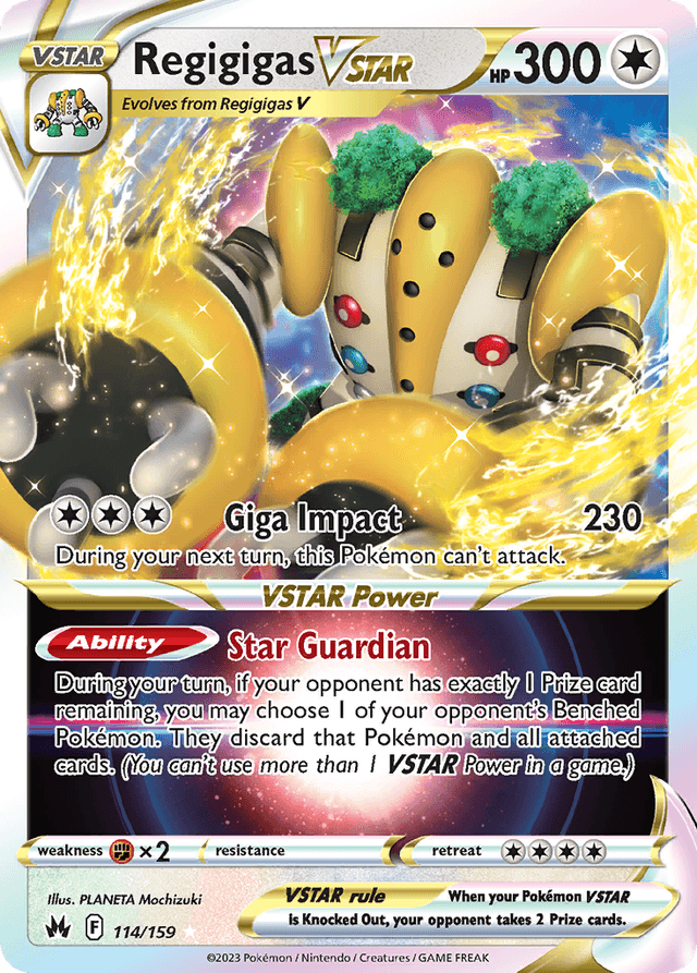 Carta Regigigas VSTAR 114/159 do set Crown Zenith — Pokémon TCG | Bynx