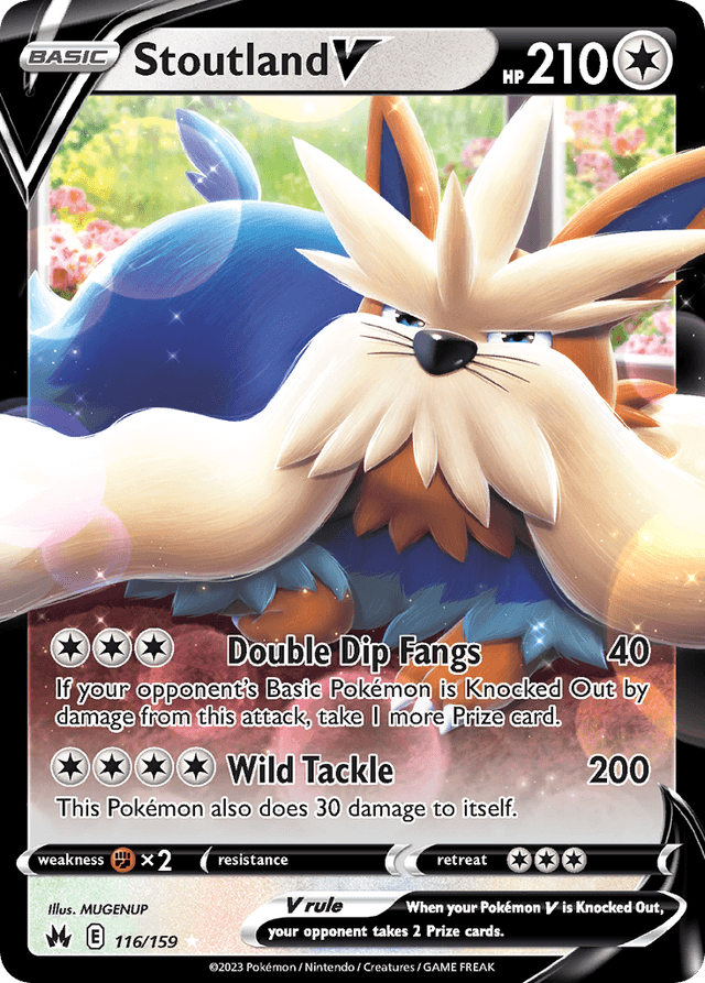 Carta Stoutland V 116/159 do set Crown Zenith — Pokémon TCG | Bynx