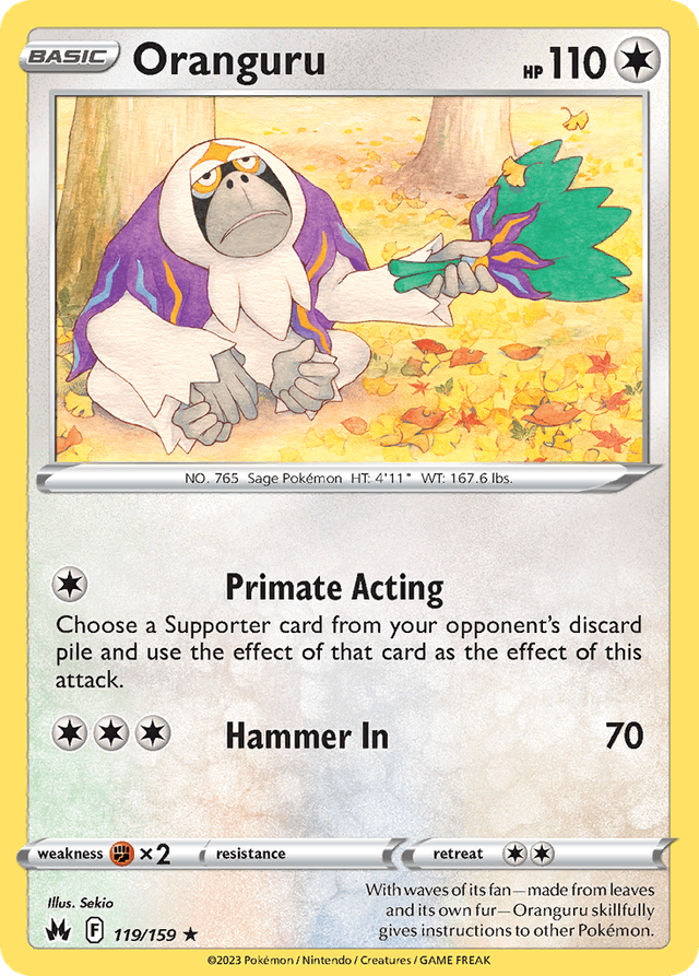 Carta Oranguru 119/159 do set Crown Zenith — Pokémon TCG | Bynx
