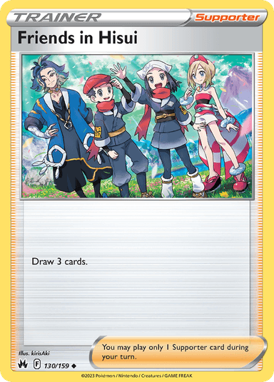 Carta Friends in Hisui 130/159 do set Crown Zenith — Pokémon TCG | Bynx
