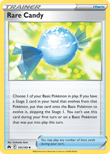 Carta Rare Candy 141/159 do set Crown Zenith — Pokémon TCG | Bynx