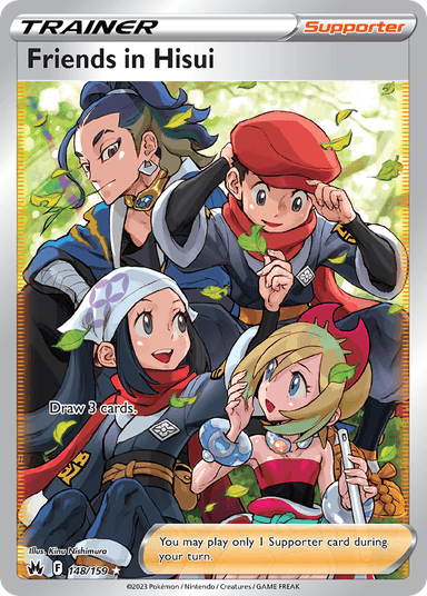Carta Friends in Hisui 148/159 do set Crown Zenith — Pokémon TCG | Bynx