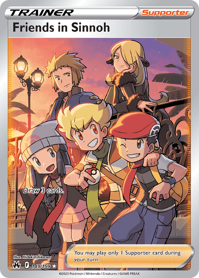 Carta Friends in Sinnoh 149/159 do set Crown Zenith — Pokémon TCG | Bynx