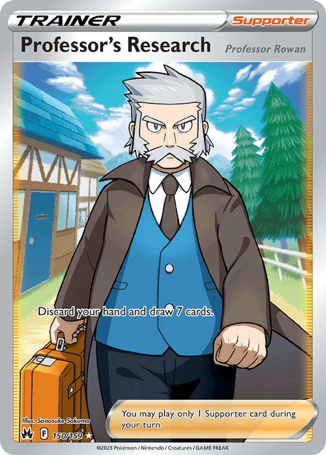 Carta Professor's Research 150/159 do set Crown Zenith — Pokémon TCG | Bynx