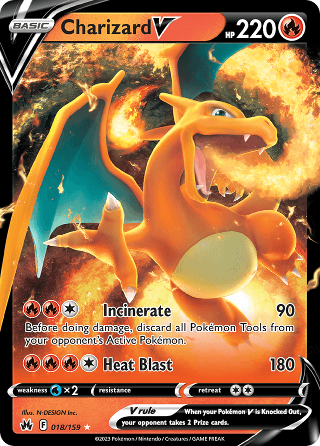 Carta Charizard V 18/159 do set Crown Zenith — Pokémon TCG | Bynx