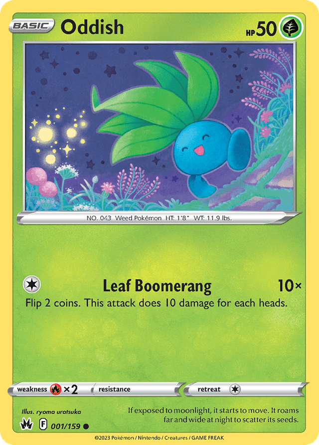 Carta Oddish 1/159 do set Crown Zenith — Pokémon TCG | Bynx