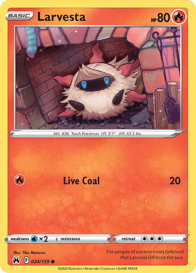 Carta Larvesta 24/159 do set Crown Zenith — Pokémon TCG | Bynx