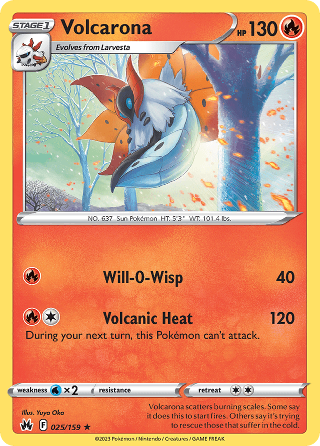 Carta Volcarona 25/159 do set Crown Zenith — Pokémon TCG | Bynx