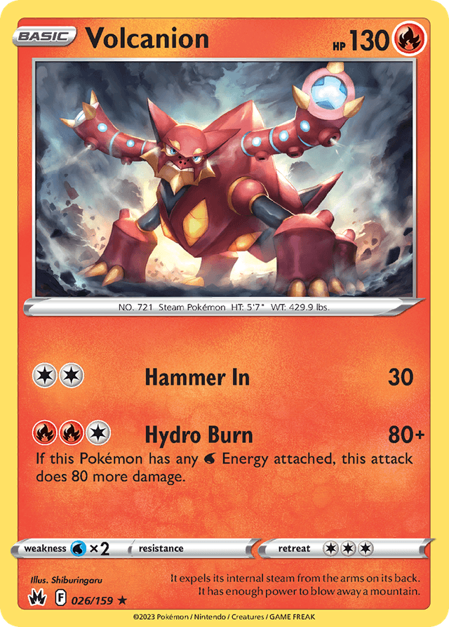 Carta Volcanion 26/159 do set Crown Zenith — Pokémon TCG | Bynx
