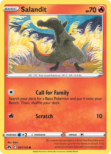 Carta Salandit 27/159 do set Crown Zenith — Pokémon TCG | Bynx