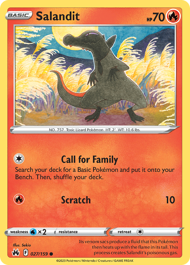 Carta Salandit 27/159 do set Crown Zenith — Pokémon TCG | Bynx