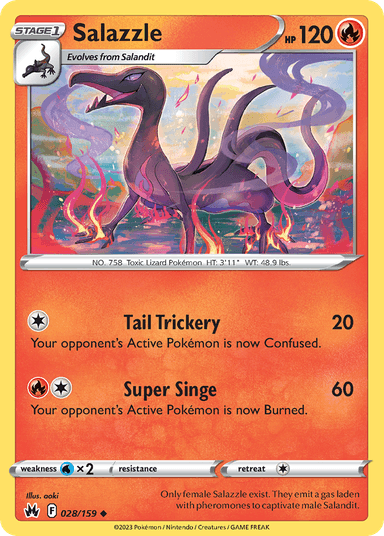 Carta Salazzle 28/159 do set Crown Zenith — Pokémon TCG | Bynx