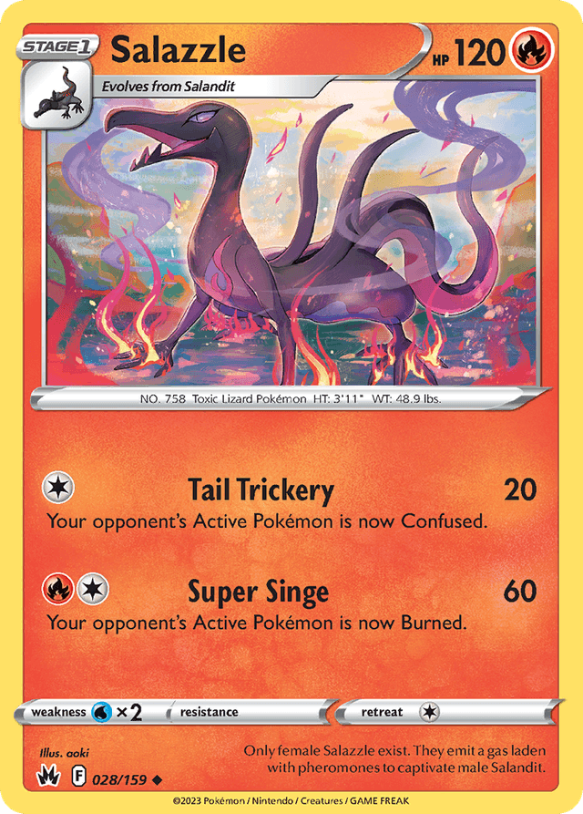 Carta Salazzle 28/159 do set Crown Zenith — Pokémon TCG | Bynx