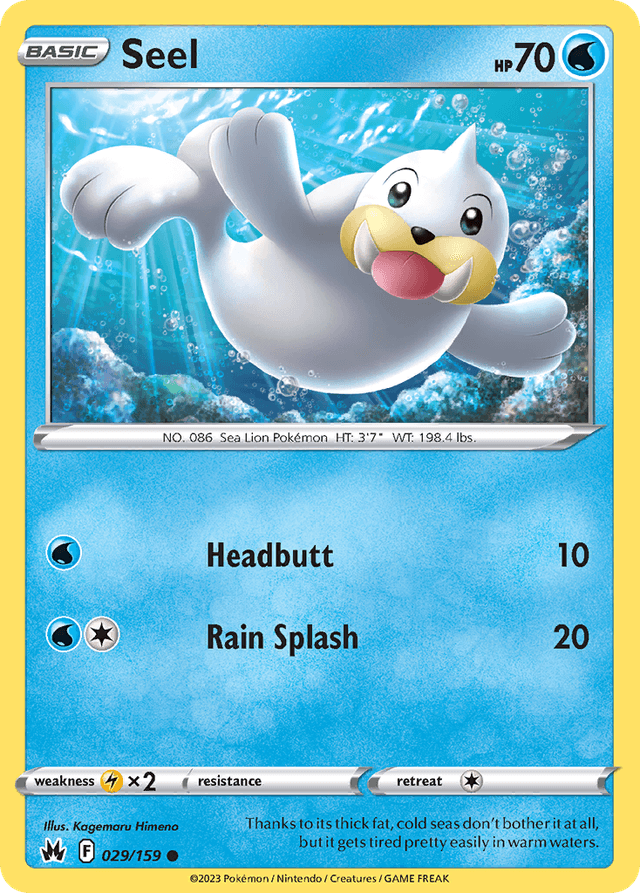 Carta Seel 29/159 do set Crown Zenith — Pokémon TCG | Bynx