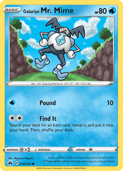 Galarian Mr. Mime 30 — Crown Zenith