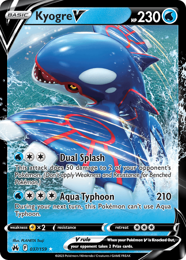 Carta Kyogre V 37/159 do set Crown Zenith — Pokémon TCG | Bynx